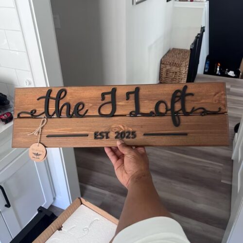 Custom Your Name Wood Sign | Personalized Family Name Sign | Last Name Pallet Sign photo review